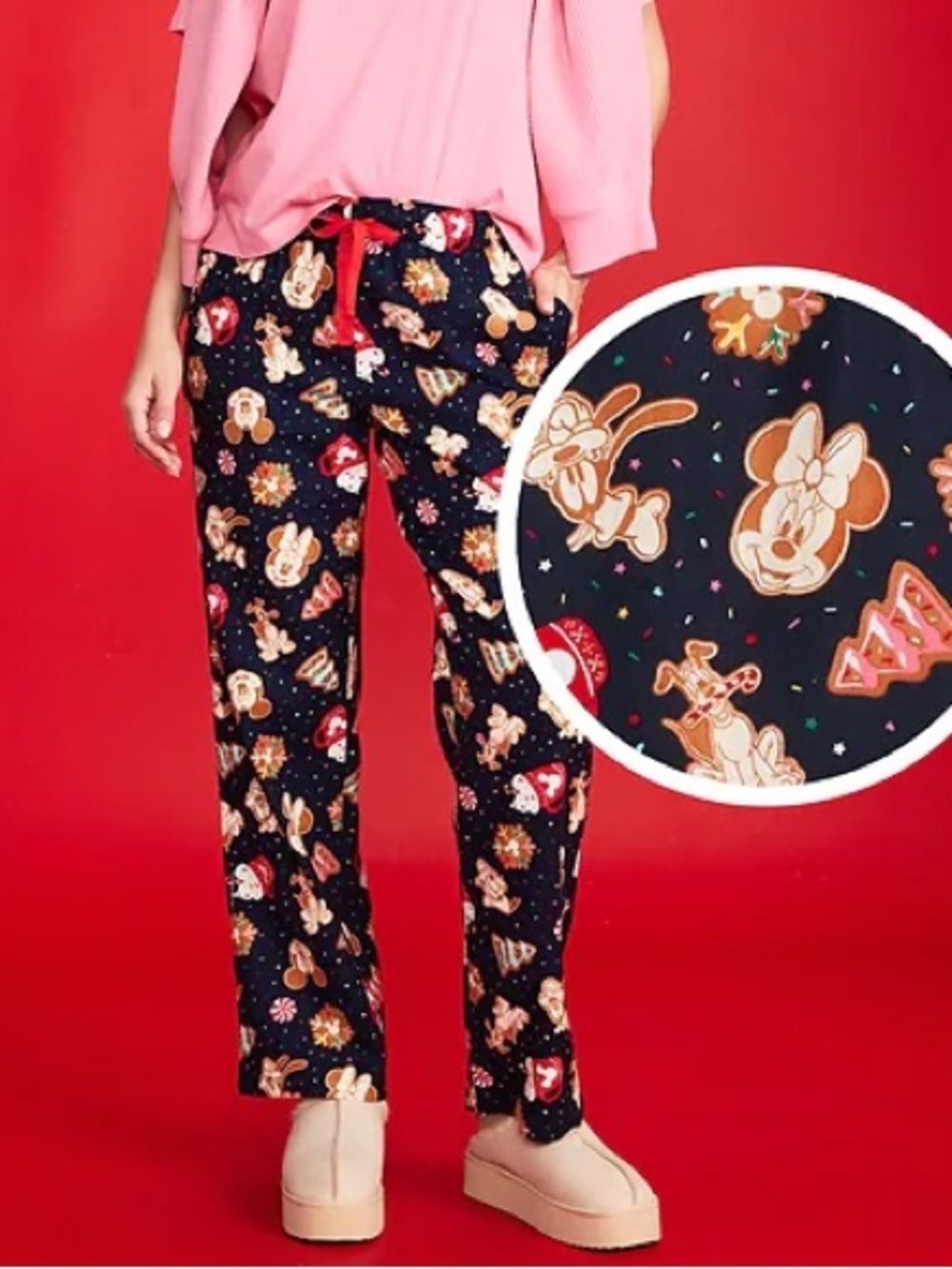 Old Navy x Disney Mickey Mouse & Friends Printed Flannel Pajama Jogger